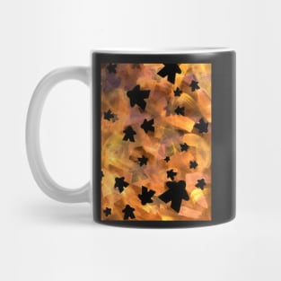 Halloween Game Room Decor | Black and Orange Meeple Mug